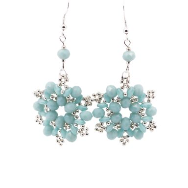 Handgemaakte Snowflake oorbellen verkrijgbaar bij www.jewlzbyjenny.nl
