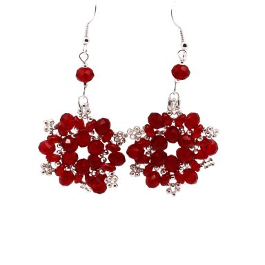 Handgemaakte Snowflake oorbellen verkrijgbaar bij www.jewlzbyjenny.nl
