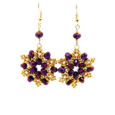 Handgemaakte Snowflake oorbellen verkrijgbaar bij www.jewlzbyjenny.nl