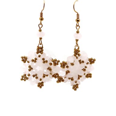Handgemaakte Snowflake oorbellen verkrijgbaar bij www.jewlzbyjenny.nl