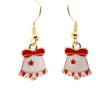 Kerstbel wit/rood.